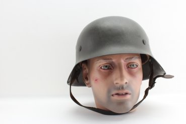 Wehrmacht steel helmet M42 NS66 with a badge and marked