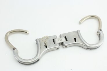NVA Police MfS - handcuffs with a key, marked 333.