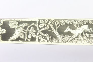 A WWII hunting knife or army officer's knife made by Hörster Solingen.