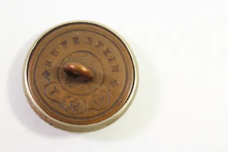 7x Officer's Button Metal, Original with Pearl Row, Diameter 23 mm Back Labeled