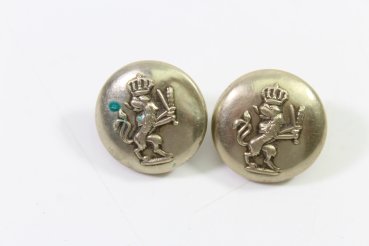 Silberne Uniformköpfe Metall für Staatsbeamte Bayern