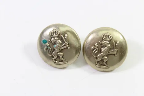 Silberne Uniformköpfe Metall für Staatsbeamte Bayern