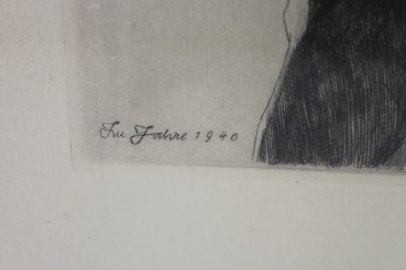 1940 Soldier's Portrait, Unique Copy - Unique Piece by Artist Herman Kätelhön