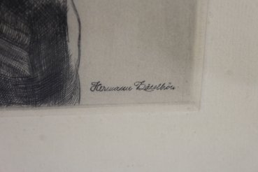 1940 Soldier's Portrait, Unique Copy - Unique Piece by Artist Herman Kätelhön