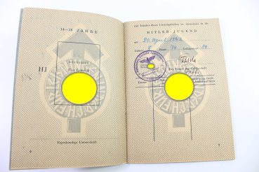 HJ Leistungsbuch mit Besitzzeugniss HJ Leistungsabzeichen in Silber