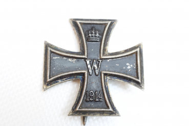 ww1 Eisernes Kreuz 1.Klasse 1914 an Nadel Hersteller KO für Klein & Quenzer Oberstein
