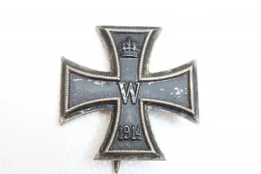 ww1 Eisernes Kreuz 1.Klasse 1914 an Nadel Hersteller KO für Klein & Quenzer Oberstein