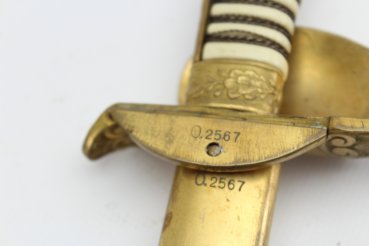 3rd Reich Alcoso saber for officers of the navy - officer's saber with acceptance / test stamp