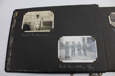 Beautifully maintained photo albums from the RAD+ HJ with 78 photos / postcards, some of them very large.
