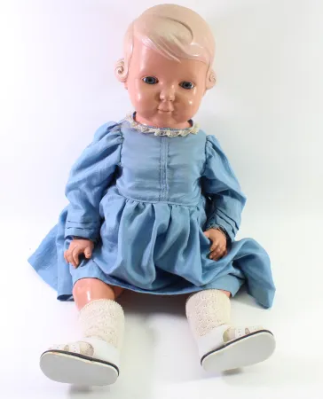 Alte Schildkröt Celluloid Puppe Inge 52 cm ca 1950