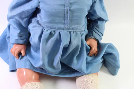 Alte Schildkröt Celluloid Puppe Inge 52 cm ca 1950