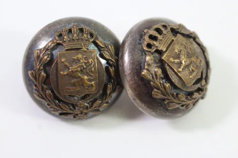 Metal buttons from German uniform tailor