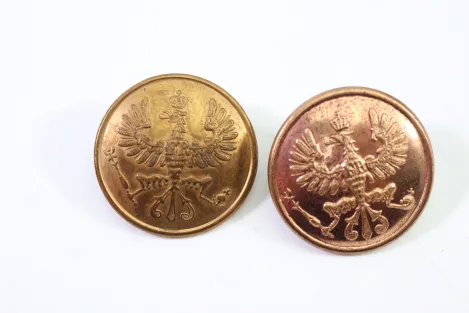 Metal buttons from German uniform tailor