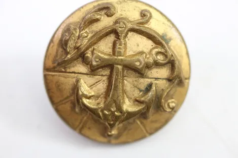 7 Metall Knöpfe Marine Ausgeh Uniform, Bestand aus einer alten Uniformschneiderei