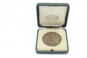 Deutschland Medaille 1913 Deutsche Sportbehörde Für Athletik 2. Preis für 400 Meter Lauf im seltenen Etui