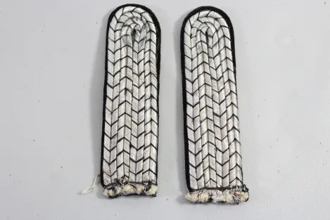 Paarige Schulterklappen für einen Feldmeister des RAD auf schwarzem Tuch