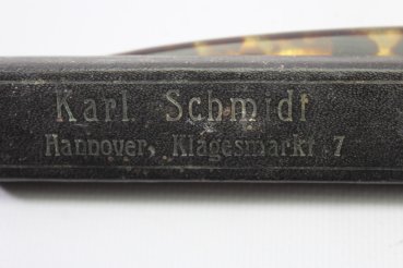 Wehrmacht Rasiermesser mit Griffen in Schildpatt-Optik