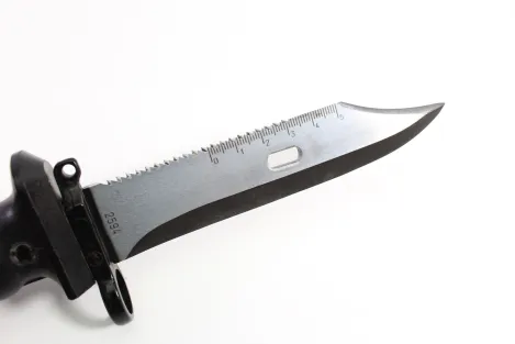 DDR NVA Kampfmesser KM 87 Überlebensmesser der Nationalen Volksarmee, komplett mit Überlebenskapsel