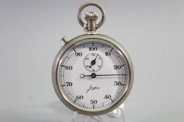 Vorkrieg – Uhr, Taschenuhr Kriegsmodell Junghans Stoppuhr 1 - 2 WK Marine - Artillerie - U Boot, 2 Schleppzeiger - Rattrapante!