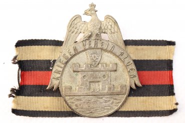ww1 Plön Warriors' Association with city coat of arms and imperial eagle