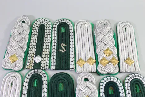 Collection of shoulder boards from the East German National People's Army (NVA) / GDR