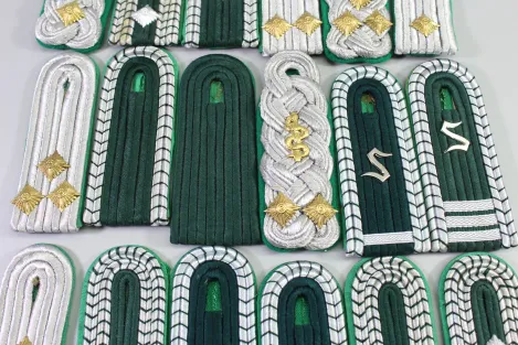 Collection of shoulder boards from the East German National People's Army (NVA) / GDR
