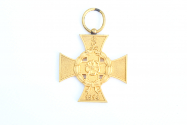 Kriegsverdienstkreuz Lippe-Detmold 1914, f. Auszeichnung im Kriege, Bronze/vergoldet, Band fehlt