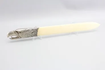 SS Junkerschule Klagenfurt newspaper turner / letter opener made of bone with silver fittings 800 silver Walter Bestmann