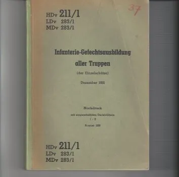 ww2 German HDv 211/1 Infanterie-Gefechtsausbildung aller Truppen - Der Einzelschütze Heeresdienstvorschrift