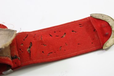 Württemberg Kartuschkasten für Offiziere im Dragoner-Regiment Königin Olga mit Bandollier, gest. Hoflieferant Altenburg für Offiziere