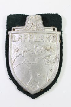 Ärmelschild "Lappland", Ausführung aus Aluminium Konvolut einer Person