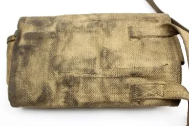 WW2 Englische MG Zubehör Tasche aus Leinen, 1944, Wallet Spare Parts Bren .303 M.G. MK I