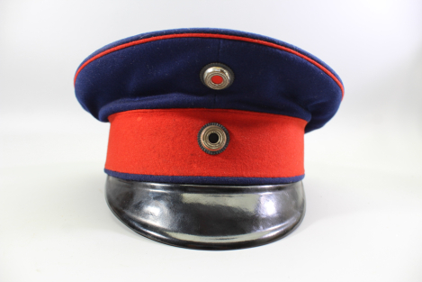 Original blue Imperial-era visor cap for officers in good condition