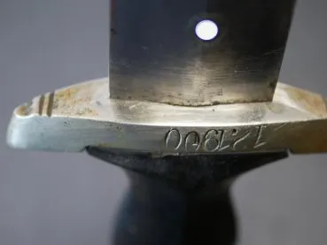 SS dagger in as-found condition with assault number 121900 - manufacturer SS 120/34 RZM