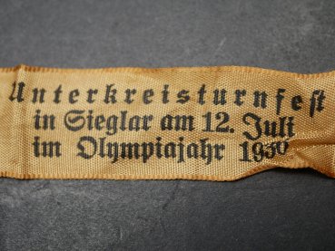 DRL Abzeichen / Schleife - Dem Sieger - Sieglar 1936 (HK berieben), nicht im Tieste