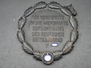 SA equestrian plaque for services to the military training of the German equestrian youth