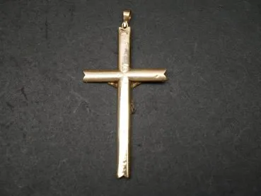 Echt Gold Ketten-Anhänger - Kreuz - 560 / 1000 Gold 63 x 34 mm - 2,67 Gramm