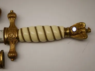 Kriegsmarine dagger from the manufacturer Höller Solingen + portepee + hanger