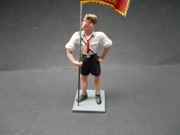 Figure Thälmann Pioneer as flag bearer