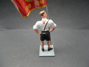 Figure Thälmann Pioneer as flag bearer