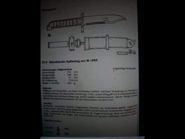 Prototype test bayonet adaptation M 1959 - very rare