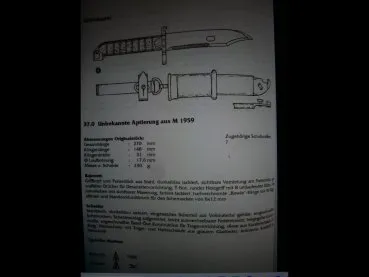 Prototyp Versuchs-Bajonett Aptierung M 1959 - sehr Selten