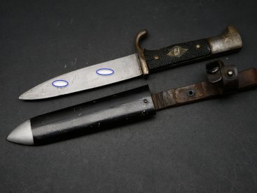 HJ travel knife with inscription - Manufacturer Anton Wingen Solingen