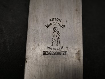 HJ travel knife with inscription - Manufacturer Anton Wingen Solingen