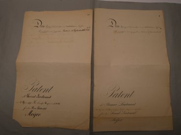 Lot of patents / certificates / documents Lieutenant Meyer period 1866-1877