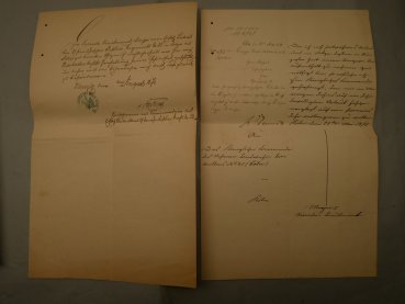 Lot of patents / certificates / documents Lieutenant Meyer period 1866-1877