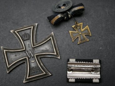 Kaiserliche Marine - EK2 Eisernes Kreuz 2. Klasse + Urkunde + Miniaturen