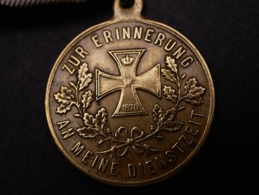 Medaille - Wilhelm I. Kaiser von Deutschland - Zur Erinnerung an meine Dienstzeit