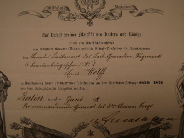 3x Urkunde - Erinnerungs-Medaille aus erbeuteten Kanonen-Bronze + Kriegs-Denkmünze + Verdienstkreuz für Kriegshilfe