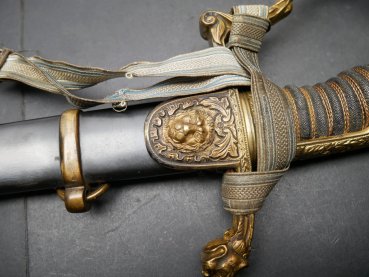 Bavaria - Heavy lion head sabre of a noble cavalry officer around 1870